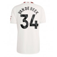 Camisa de Futebol Manchester United Donny van de Beek #34 Equipamento Alternativo 2023-24 Manga Curta